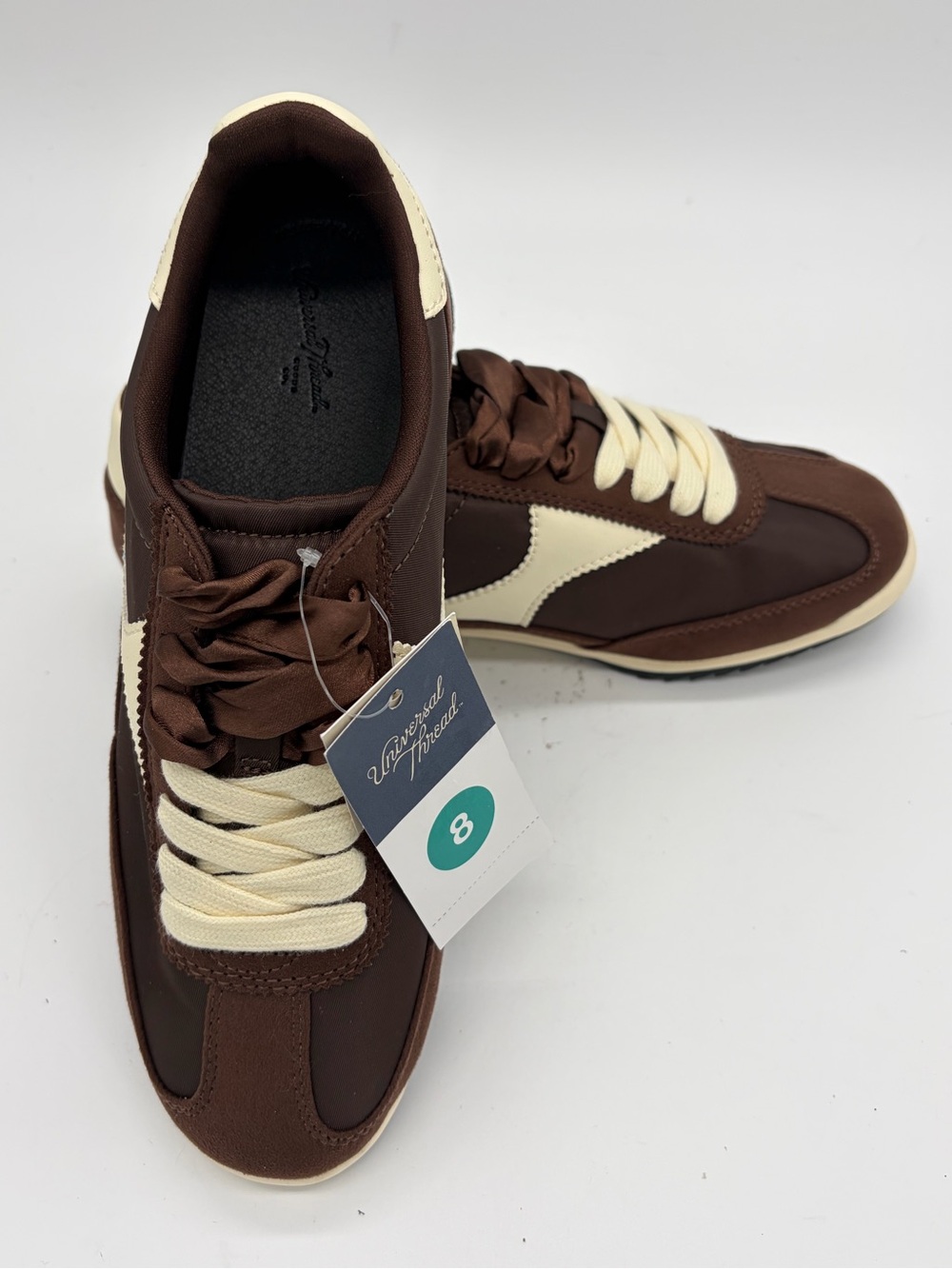 Target Brown and Cream Men's Retro Sneakers